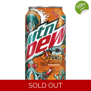 Mountain Dew Baja Tropical Punch - Limited Edition Soda - 355ml Can